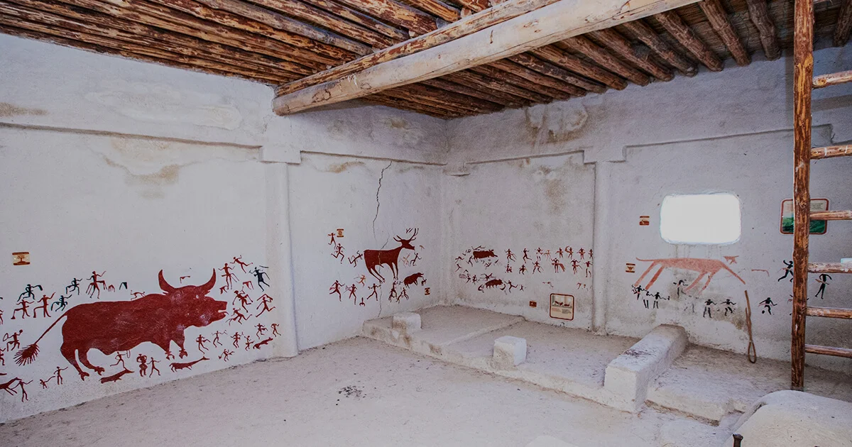 Çatalhöyük house wall paintings
