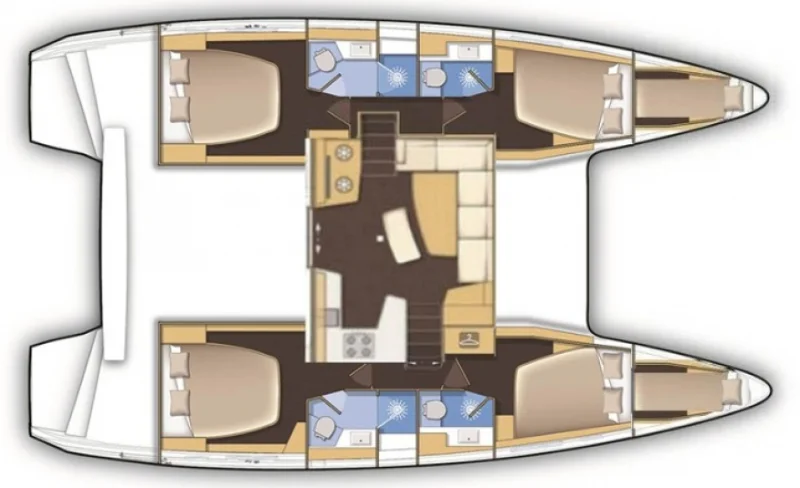 Catamaran Lagoon 42 - Gsf 17 layout