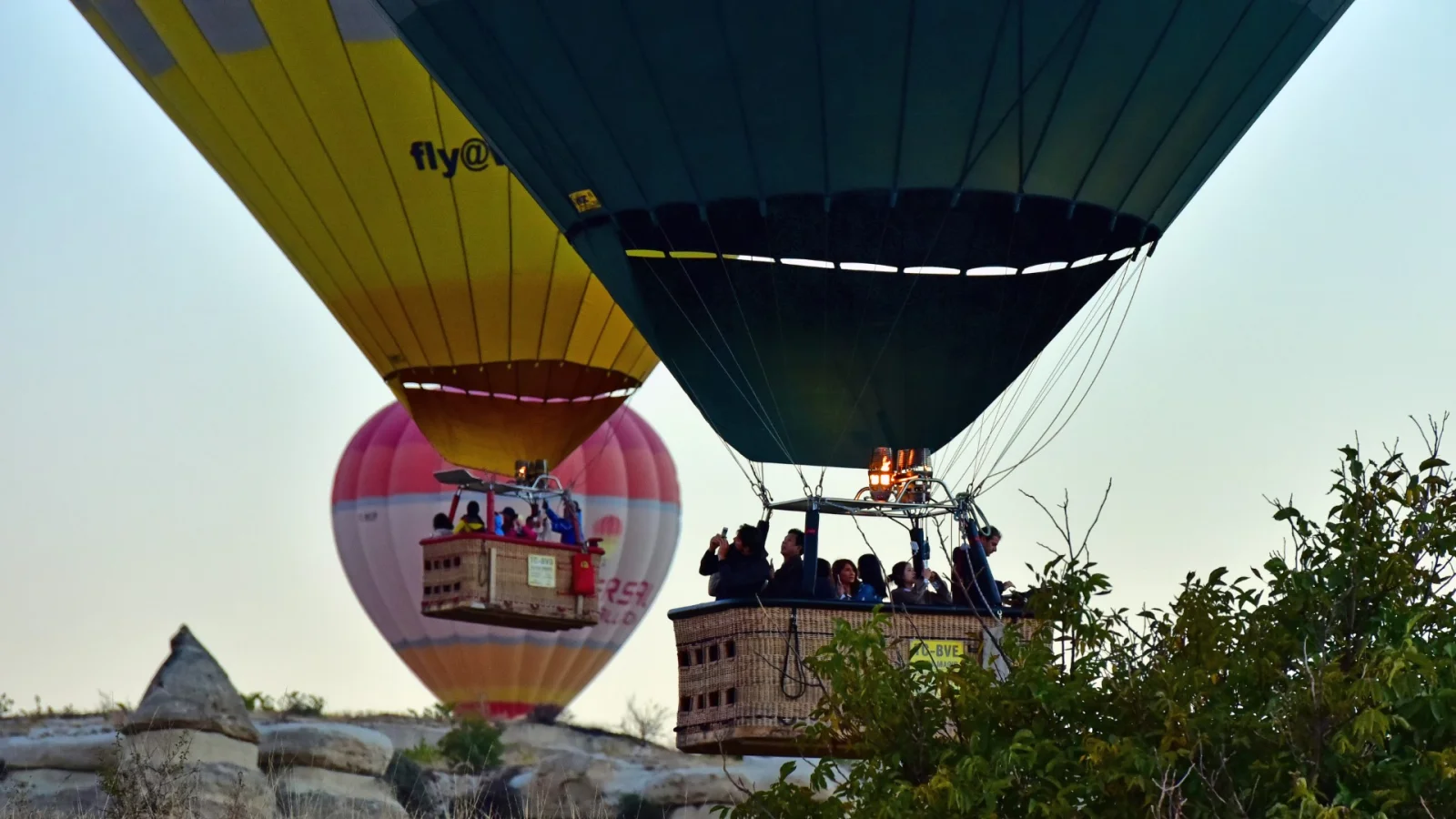 First Take-off in the Balloon