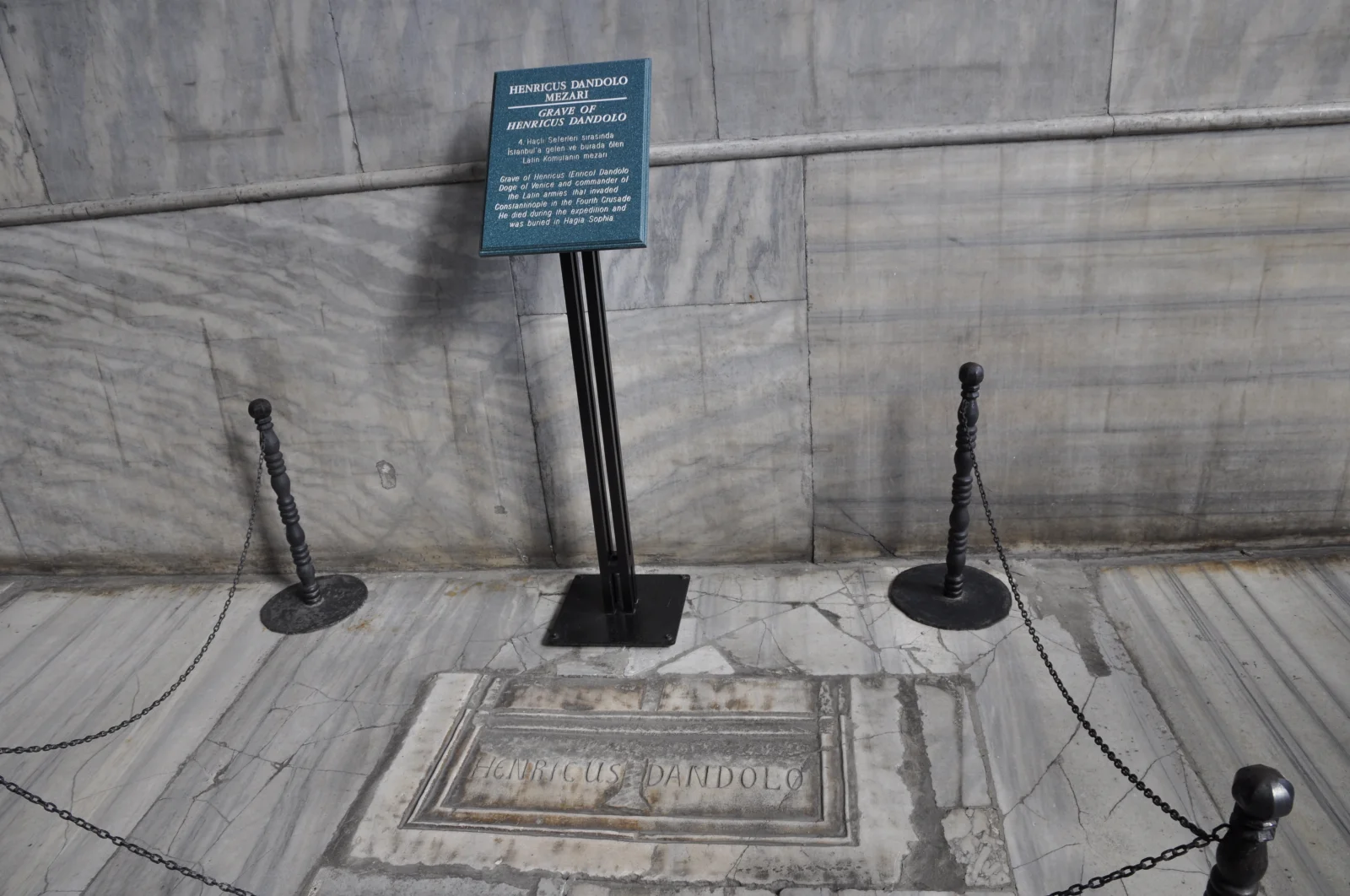 Grave of Hencicus Dandalo- St. Sophia Cathedral - Istanbul
