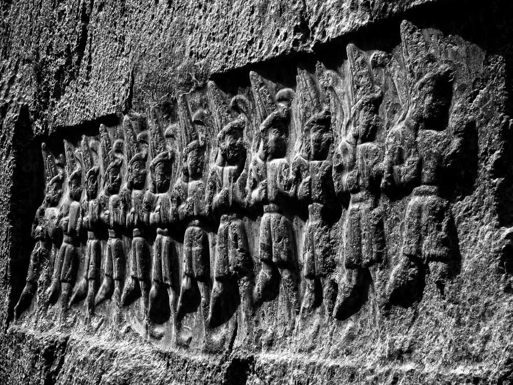 Twelve Gods of Hell Walking figures in Yazılıkaya - Hattusa