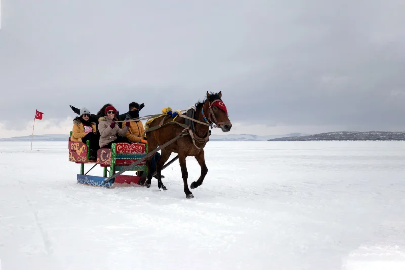 Sleigh on Lake Çıldır - Kars