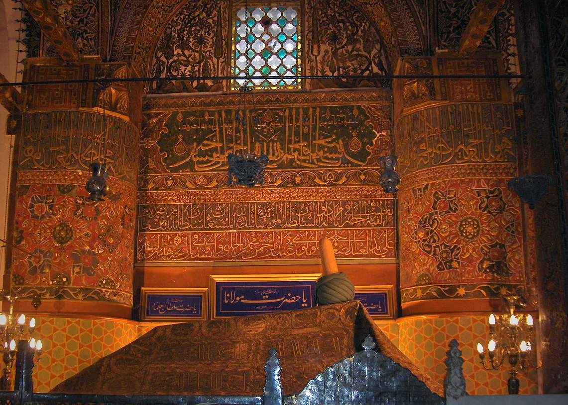 Rumi's tomb in the Mevlana Museum