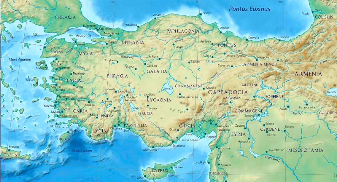 Map of Ancient Anatolia