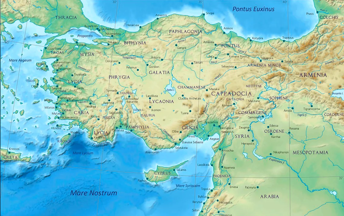 Phrygia Regions in Anatolia